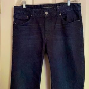 Calvin Klein Men’s 34/32 Slim/Straight Dark Jeans
